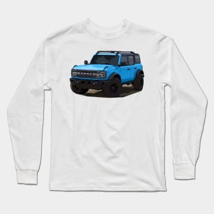 2021 Ford Bronco 4 Door Velocity Blue Long Sleeve T-Shirt